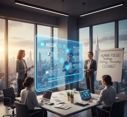 AI SDR platform automating outbound sales and lead engagement