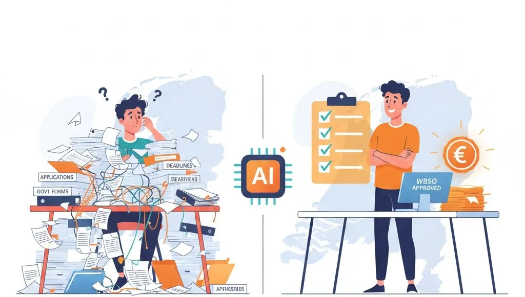 AI innovation subsidies in the Netherlands explained through a before-and-after illustration