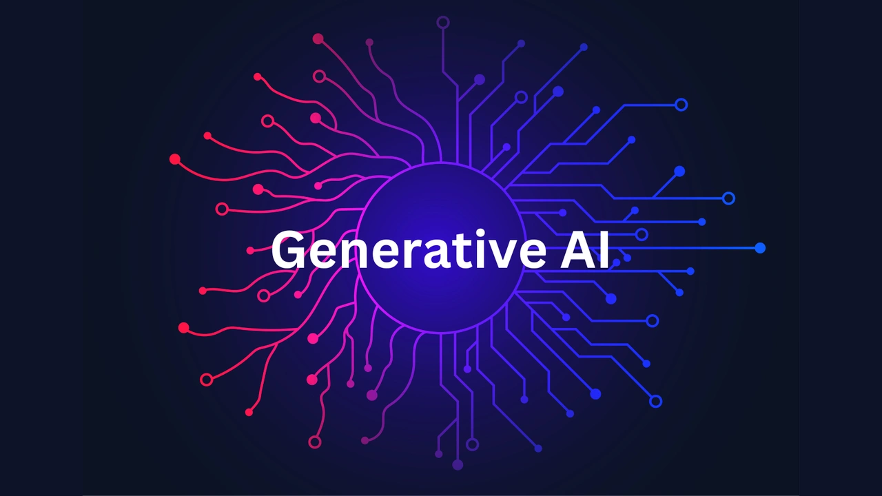 An illustration representing generative AI, showcasing its innovative approach to artificial intelligence technology.