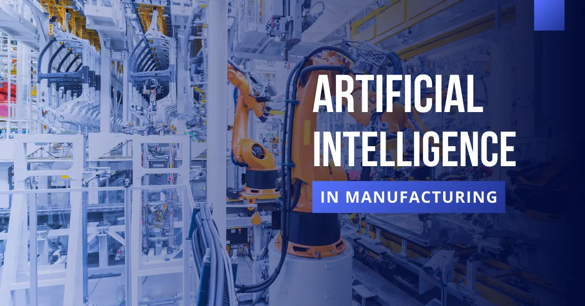 A robotic arm assembling components in a modern manufacturing facility, showcasing the role of artificial intelligence in manufacturing.