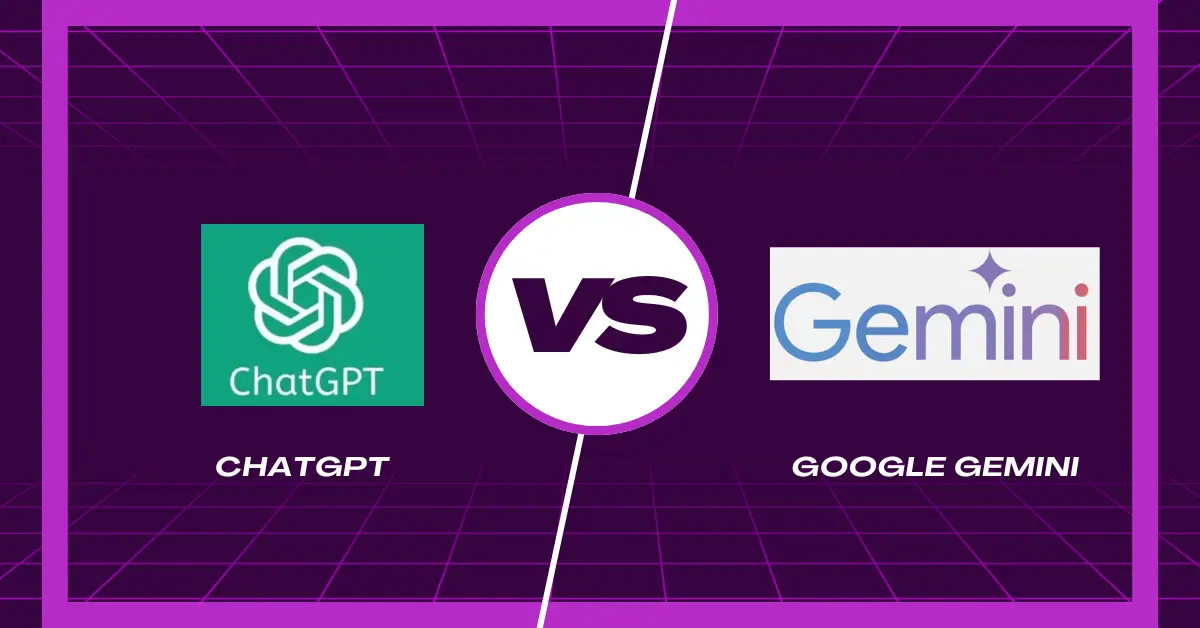 A visual comparison between Gemini and a chatbot, highlighting their features and functionalities in a tech context.
